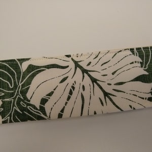 4.5 x 3 x 2.5 Collapsible Fabric Basket / Monstera Leaves in Green image 2