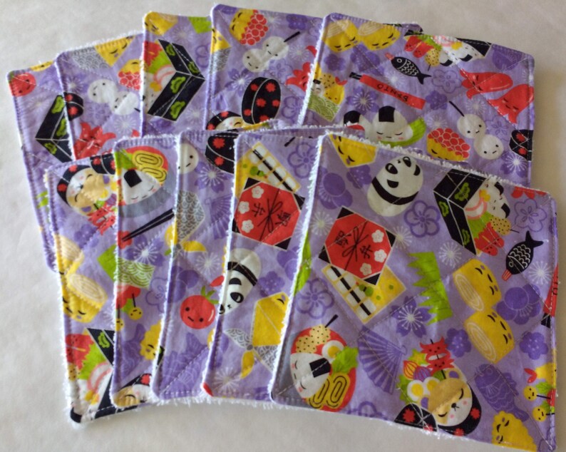 UnNapkin set of 10 with Napkin Holder / Purple Bento image 5