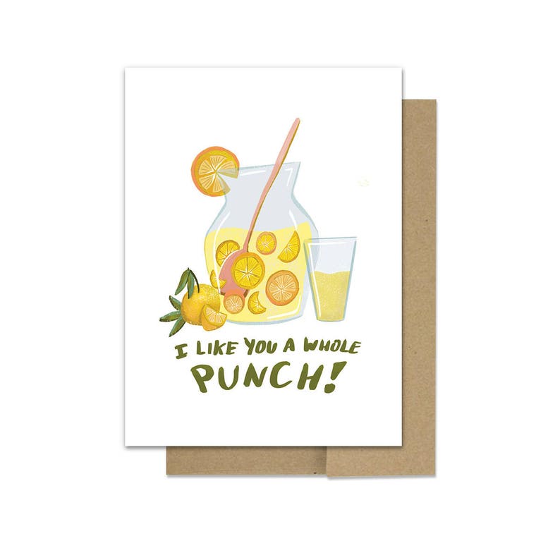 Citrus Fruit Punch Lemonade Card Friendship/ Love Pun Etsy