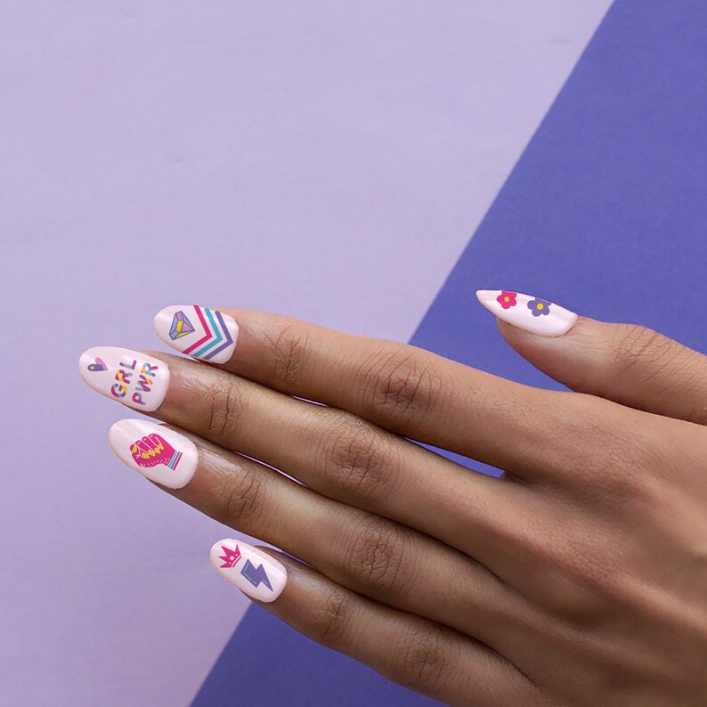Girl Power Nail Decals Water Slide Decal Nail Designs for Etsy