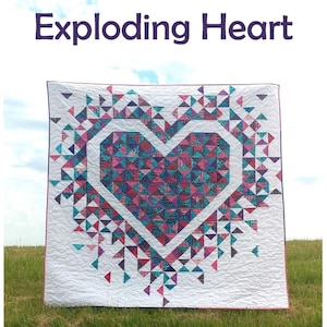 Exploding Heart Quilt Pattern - By Slice of Pi Quilts