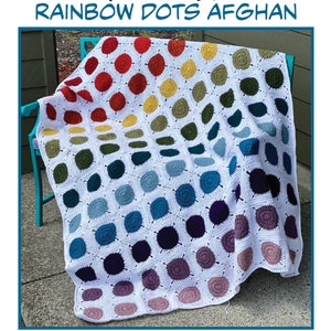 Modello PDF per la coperta afgana Rainbow Dots di Mx Domestic