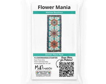 Flowermania English Paper Piecing Table Runner Starter Pack (Papers Only)