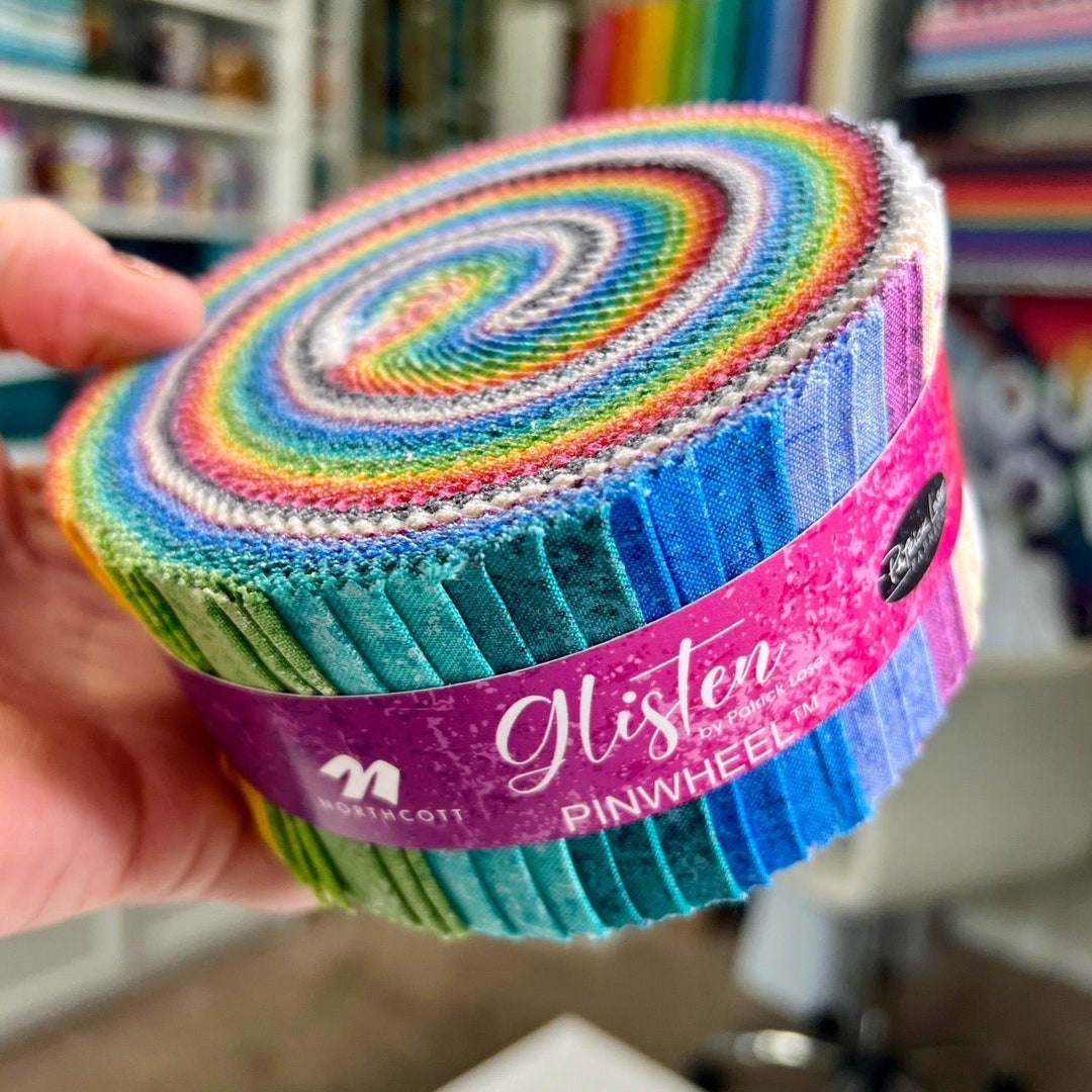 Glisten Cotton Fabric Pinwheel (jelly Roll) 40 2.5-inch Strips Jelly ...