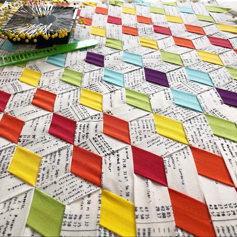 Woven Diamonds Fabric Weaving Pattern by WEFTY Etsy