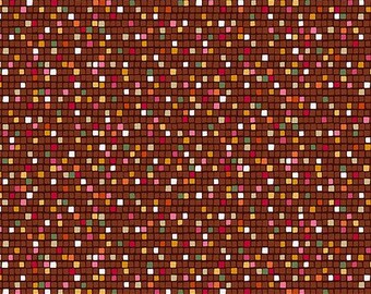 Golden – Mosaic (Brown) – (Half Yard Cut) – by Makower UK with Andover Fabrics