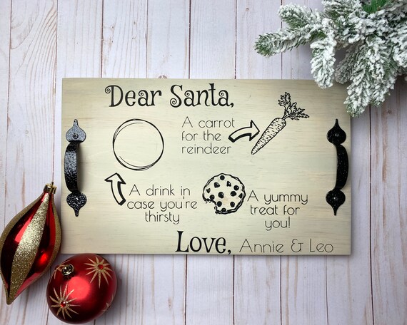 SANTA COOKIE TRAY- Santa Treats Tray Personalized Cookies for