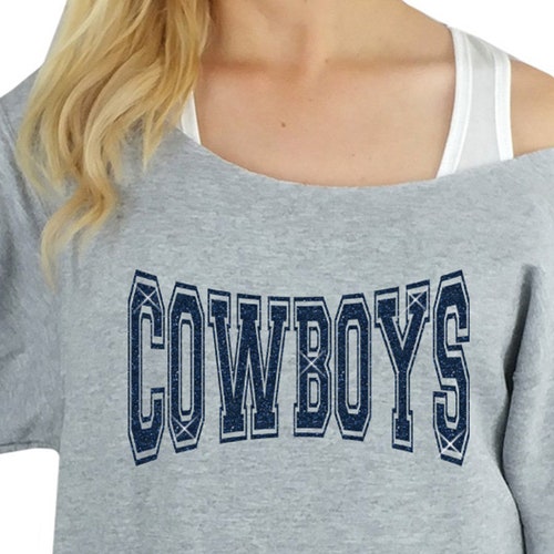 dallas cowboys off the shoulder sweatshirt