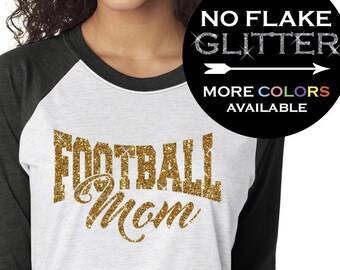 Football Mom Shirt 3/4 length Baseball Tee for Women // Football Shirt, Mothers Day Gift, Mom Shirt, Plus Sizes (BD768)