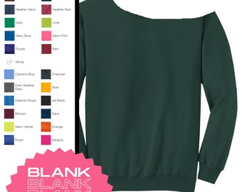 May include: A dark green off-the-shoulder sweatshirt. The long-sleeved top features a wide neckline and is available in sizes SM-4XL. A colour chart with various options is visible on the left.