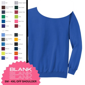 BLANK Unisex Raw Edge off Shoulder Sweatshirt for KIDS and WOMEN Sweatshirt Blank Bulk Wholesale off Shoulder Etsy