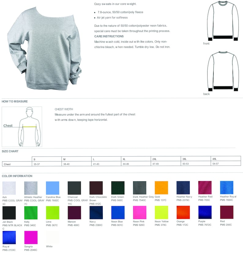 BLANK Unisex Raw Edge Off Shoulder Sweatshirt for Women, Size SM 4XL, Sweatshirt for Sublimation 50/50 Bland, Bulk, Wholesale image 2