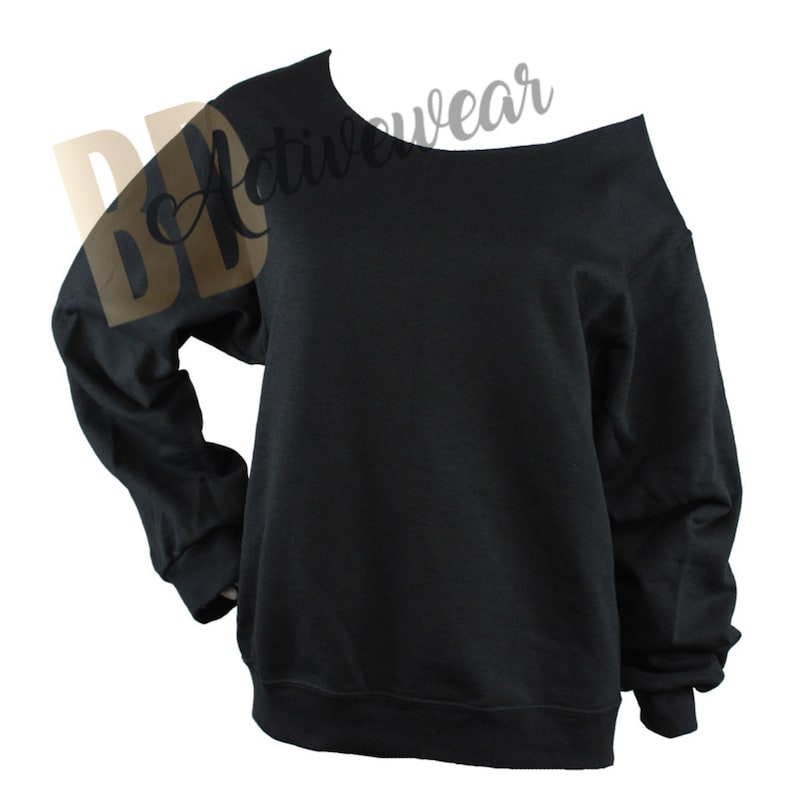 BLANK Unisex Raw Edge Off Shoulder Sweatshirt for Women, Size SM - 4XL, Sweatshirt for Sublimation 50/50 Bland, Bulk, Wholesale image 4