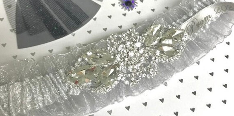 Silver prom garter, Prom Garters, Custom color prom garter, garters image 1