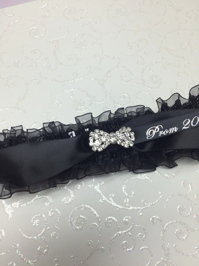 Black on Black Prom garter. Prom garters, Garters, Garter for prom image 2