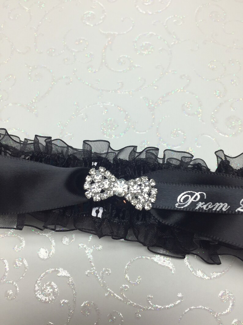 Black on Black Prom garter. Prom garters, Garters, Garter for prom image 1