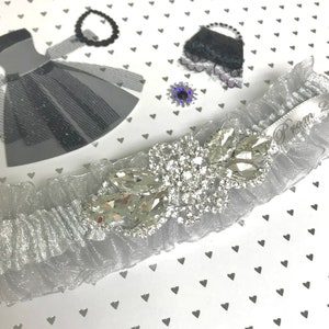 Silver prom garter, Prom Garters, Custom color prom garter, garters image 3