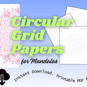 Mandala Drawing Polar Graph Circular Grid Paper Printable