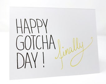 Happy Gotcha Day Card: Adoption Celebration, Handmade Card