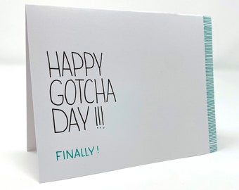 Handmade 'Happy Gotcha Day' Card: Adoption Celebration, adoption gift, adoption present, adoption final, gift for new mom, adoption party