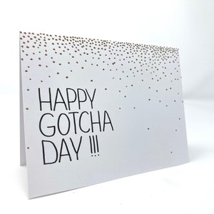 Happy Gotcha Day!!! * card and envelope, card for adoption, adoption gift, handmade card, adopted, adoption done