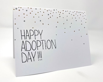 Happy Adoption Day! - Handmade card and envelope, adoption card, card for adoption, handmade gift, gift for adoption
