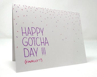 Handmade Gotcha Day Card: Adoption Celebration Card, Baby Shower gift, Forever Family, Adoption Day, Adoption Finalization, Adoption gift