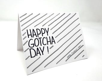 Happy Gotcha Day Card: Adoption Celebration - Handmade Greeting Card