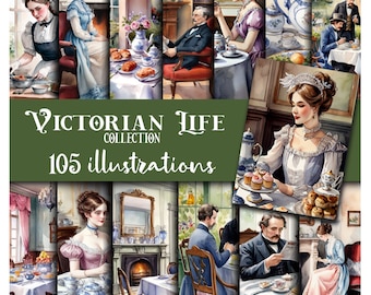 Victorian Life- 105 illustrations-COLLECTION