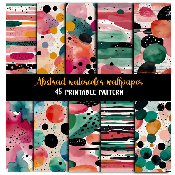 Abstract-watercolor-Wallpaper- 45 colorful printable pattern