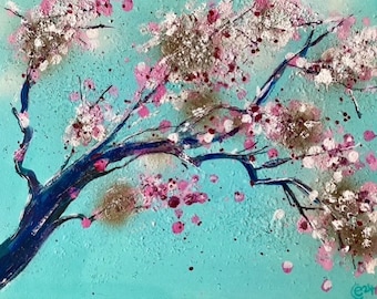 Tree original painting on stretched canvas