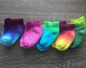 tie dye baby socks