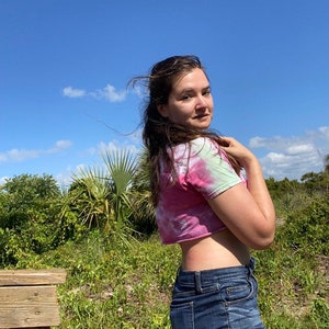 Tie Dye personalizado para mujer / (XXS-3XL) Tie Dye Crop Top (colores personalizados)