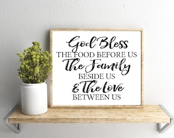 Bless the Food Before Us Printable - Etsy