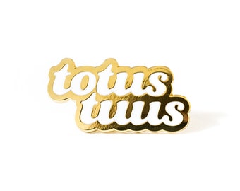 Totus Tuus Enamel Pin, Catholic Pin, Enamel Pin, Gold Enamel Pin, Catholic Lapel Pin, Marian Consecration, Blessed Mother Pin, Catholic Gift