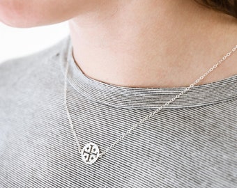 Silver Jerusalem Cross Necklace, Christian Necklace, Catholic Necklace, Catholic Women, Catholic Gifts, Confirmation Gift, Jerusalem Cross