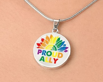 PRIDE LGBTQ+ Proud Ally Necklace