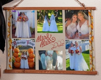 Personalized Wedding Collage Tapestry | Wall Art