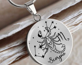 Personalized Zodiac Sign Pendant Necklace
