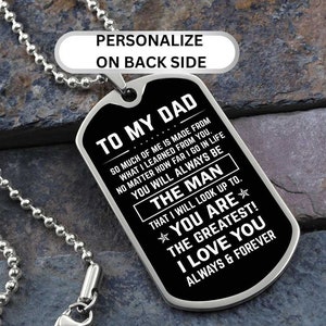  Calis Dog Tags for Men Engraved I Want You to Believe Deep in  Your Heart Love Dad Dog Tag : Clothing, Shoes & Jewelry