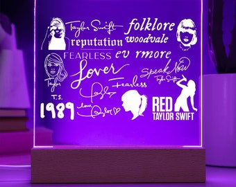 Personalized Taylor Swift Sign, Personalized Taylor Swift Night Light,  Swiftie Night Light, Taylor Swift Gift, LED Night Light Sign
