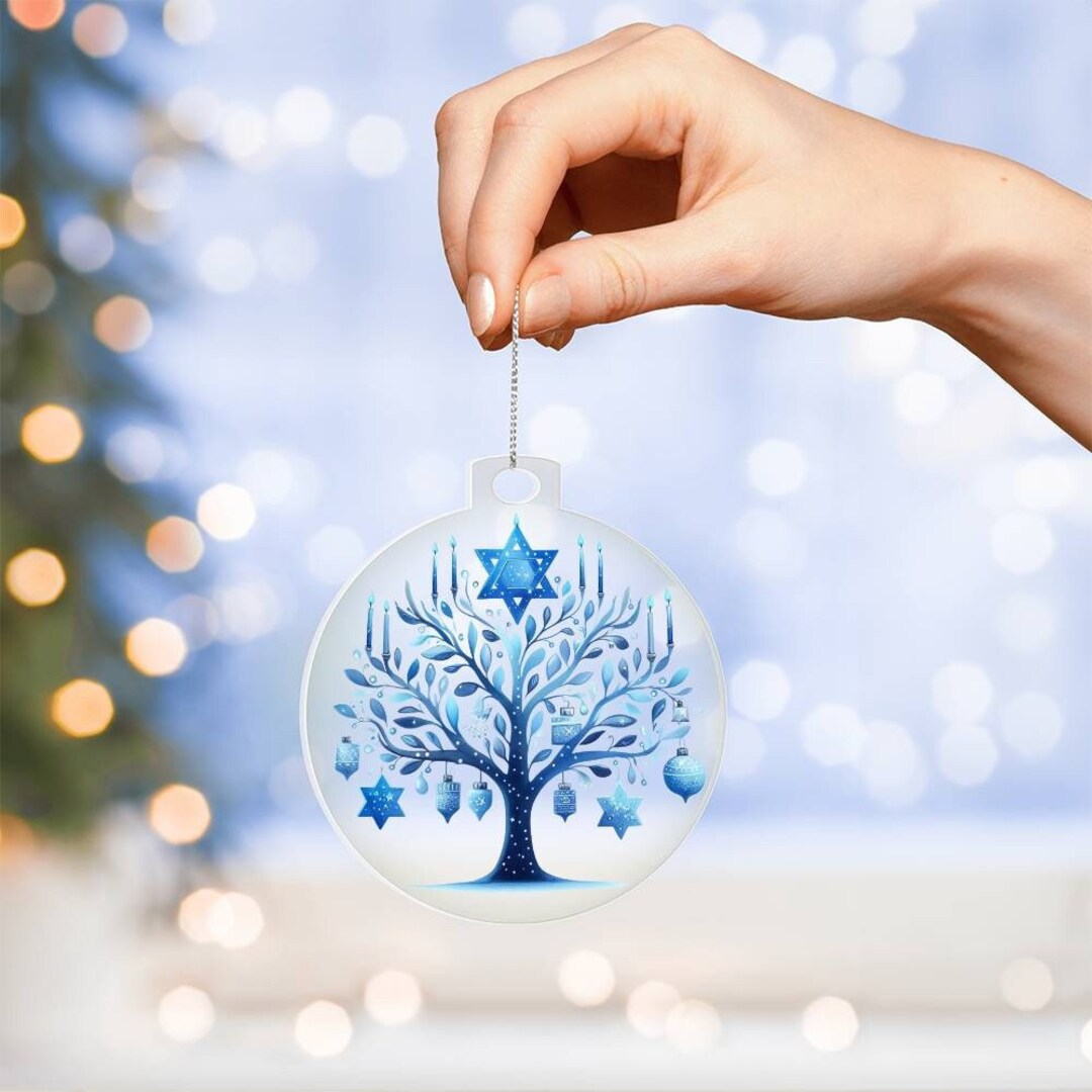 Personalized Hanukkah Tree Ornament Hanukkah Ornament Etsy