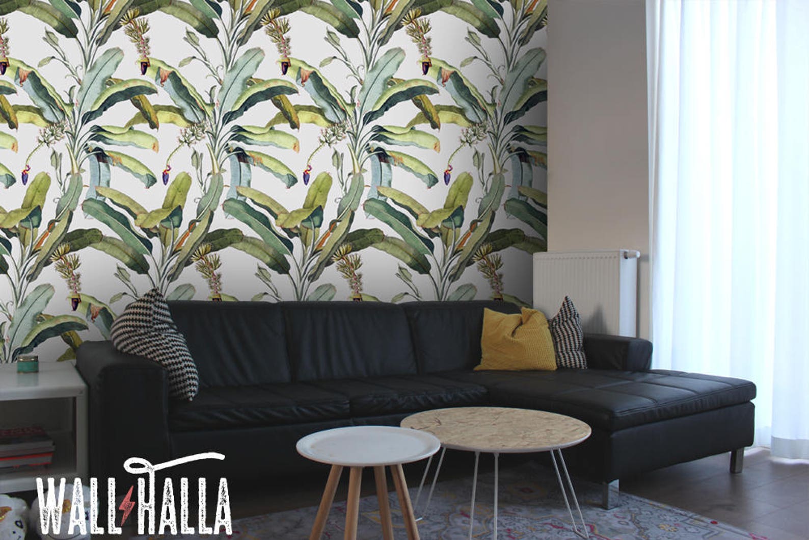 Seamless Self Adhesive Banana Tree Leaf Pattern Wallpaper Etsy