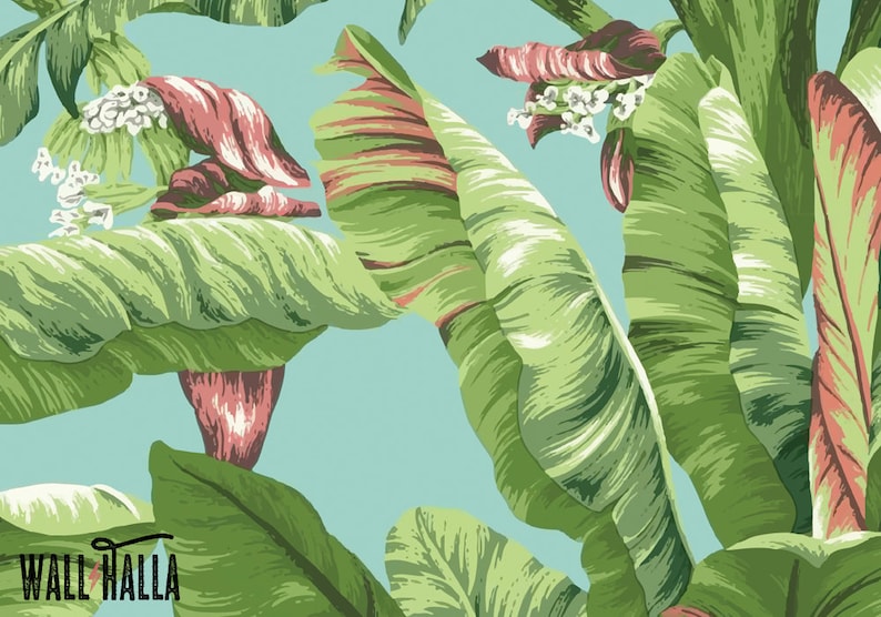 Seamless Self Adhesive Banana Tree Leaf Pattern Wallpaper - Etsy