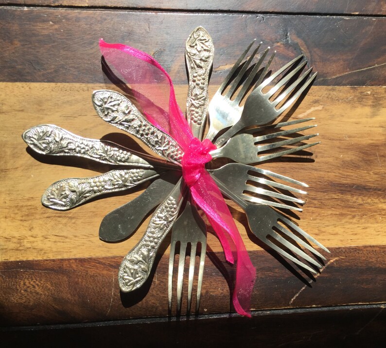 Old Nickel Silver Flatware. g Silver. SIX 4 Place Etsy