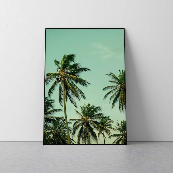 Palm tree print, Palm Tree Wall Art, Palm print, Tropical Print, Tropical Wall Art, Photography Print, Instant download, Wall Art, Wall Art