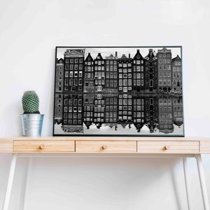 amsterdam print, amsterdam poster, amsterdam photography, amsterdam walla art, amsterdam black and white, art, photo, printable, download