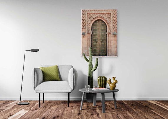 Moroccan door print morocco wall art moroccan decor rabat | Etsy