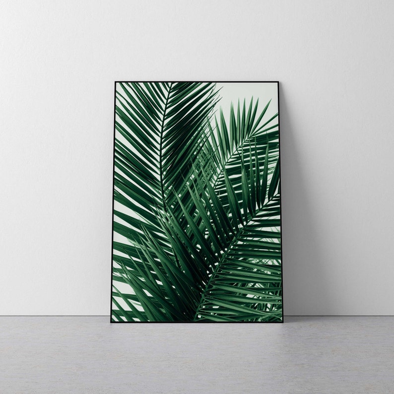 Palm leaves palm print tropical home decor tropical leaves Etsy