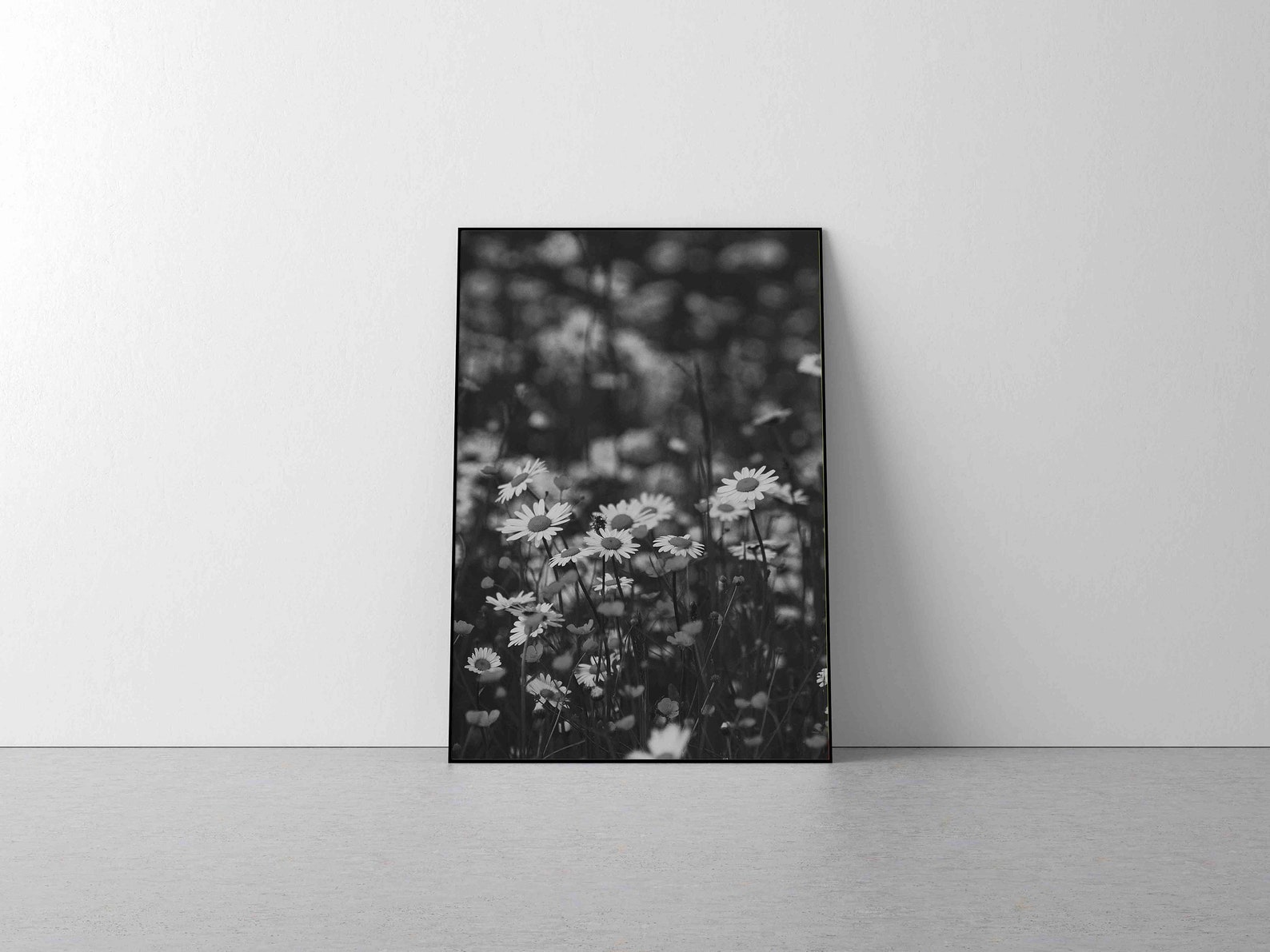 Wildflowers Print Daisy Wall Art Black and White Flowers Etsy